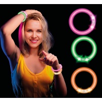 Bracelets LED multicolores - lot de 4