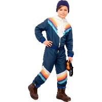 Déguisement de skieur bleu pour enfant