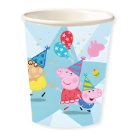 Gobelets Peppa Pig fête 250 ml - 8 pièces