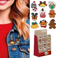 Broche avec motif de Noël de 3 cm - 1 unité