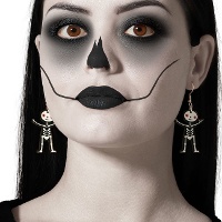 Boucles d'oreilles de squelette joyeux - 1 paire