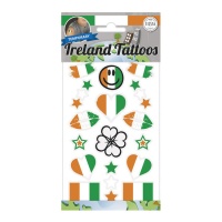 Tatouages temporaires assortis d'Irlande - 1 feuille