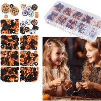 Boîte de perles pour bracelets d'Halloween - 512 pièces