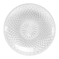 Plat de 24,7 cm en verre gravé