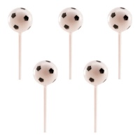 Topper pour gâteau avec ballons de football de 6 cm - Dekora - 144 unités