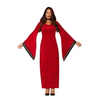 Costume de sorcière rouge pour femme
