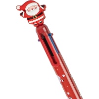 Stylo-bille multicolore Père Noël