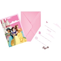 Invitations Princesses Disney - Lot de 6
