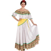 Déguisement long de mexicaine pour femme