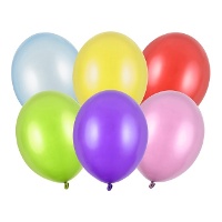 Ballons en latex de 30 cm métallisés - PartyDeco - 100 unités