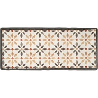 Tapis de cuisine 120 x 50 cm motif hydraulique fleurs