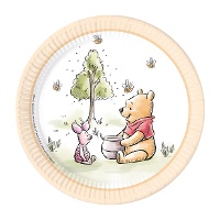Assiettes Winnie the Pooh - décor nature, Ø 23 cm - 8 unités