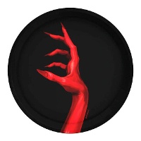 Assiettes à main vampirique de 23 cm - 6 unités