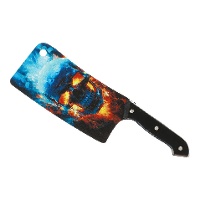 Hache à tête de mort enflammée de 30 cm