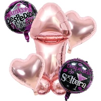 Bouquet de 5 ballons pour enterrement de vie de jeune fille