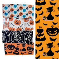 Boîte pour friandises à thème citrouilles et chats de 18 x 13,5 x 7,5 cm - Decora