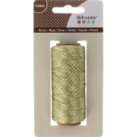 Bobine de ficelle fine métallisée de 100 m