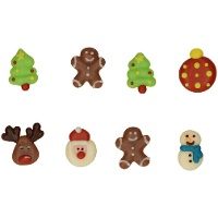 Figurines de sucre de Noël assorties - FunCakes - 8 unités