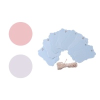 Étiquettes en forme de cadre coloré de 5 x 8 cm - 8 unités