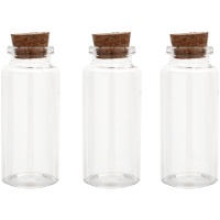 Flacon de 7 x 3 cm en verre - 3 unités