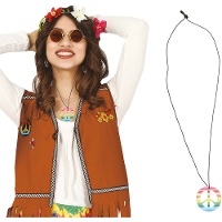 Collier hippie multicolore de 6 cm