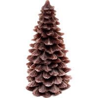 Bougie en forme de sapin de Noël de 16 x 7,5 cm