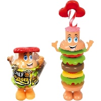 Hamburger Chef avec caramel et poudres aromatisées assorties - 1 unité