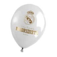 Ballons en latex du Real Madrid « Félicitations au madridiste » - 6 unités
