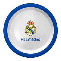Assiette du Real Madrid blanche de 18 cm - 8 unités