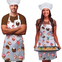 Ensemble tablier et toque de chef Cupcakes pour adultes