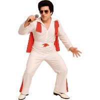 Costume « Roi du Rock » rouge pour homme