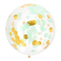 Ballon en latex géant avec confettis de 61 cm - Folat - 1 unité
