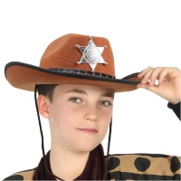 Chapeau de shérif de l'ouest pour enfants
