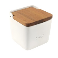 Salière blanche avec couvercle Salt
