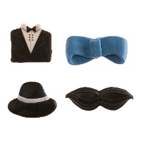 Figurines en sucre - Tenue élégante, 48 pièces