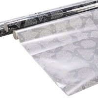 Papier cadeau de Noël métallisé assorti de 0,7 x 2 m