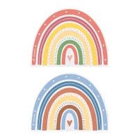 Serviettes arc-en-ciel de 33 x 33 cm - 20 unités
