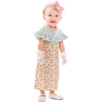 Déguisement de grand-mère à robe fleurie pour bébé