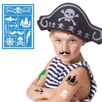 Modèle de maquillage de pirate pour enfants