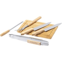 Planche à découper 36,8 x 24 x 4 cm pour barbecue avec 6 accessoires