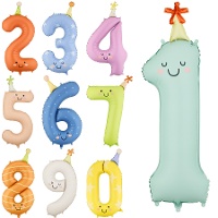 Ballon chiffre ludique de 86 cm - 1 unité