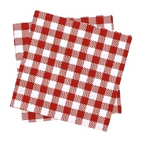 Serviettes vichy de 16,5 cm - 20 unités