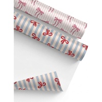 Papier cadeau à motifs de noeuds 2 x 0,70 m - 1 unité