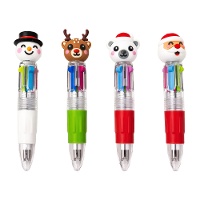 Stylo multicolore de Noël avec motifs festifs - 1 unité