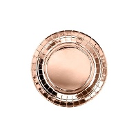 Assiettes en carton métallisé de 18 cm - 6 unités