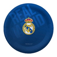 Assiettes Real Madrid bleues 23 cm - lot de 8