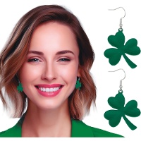 Boucles d'oreilles trèfle Saint-Patrick - 1 paire