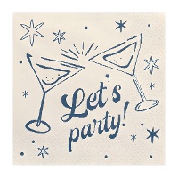 Serviettes « Let's party! » de 16,5 x 16,5 cm - 20 pièces