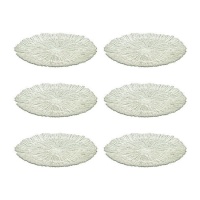 Assiette plate en verre turquoise de 32 cm - Vivalto - 6 unités