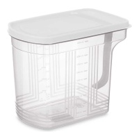 Bocal de 2,5 L avec anse en plastique transparent